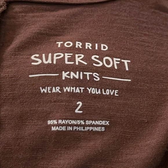 Torrid Brown Super Soft LS Slub Knit Draped Cardigan Plus 2X 18-20 NWT 13587040 - Picture 8 of 12